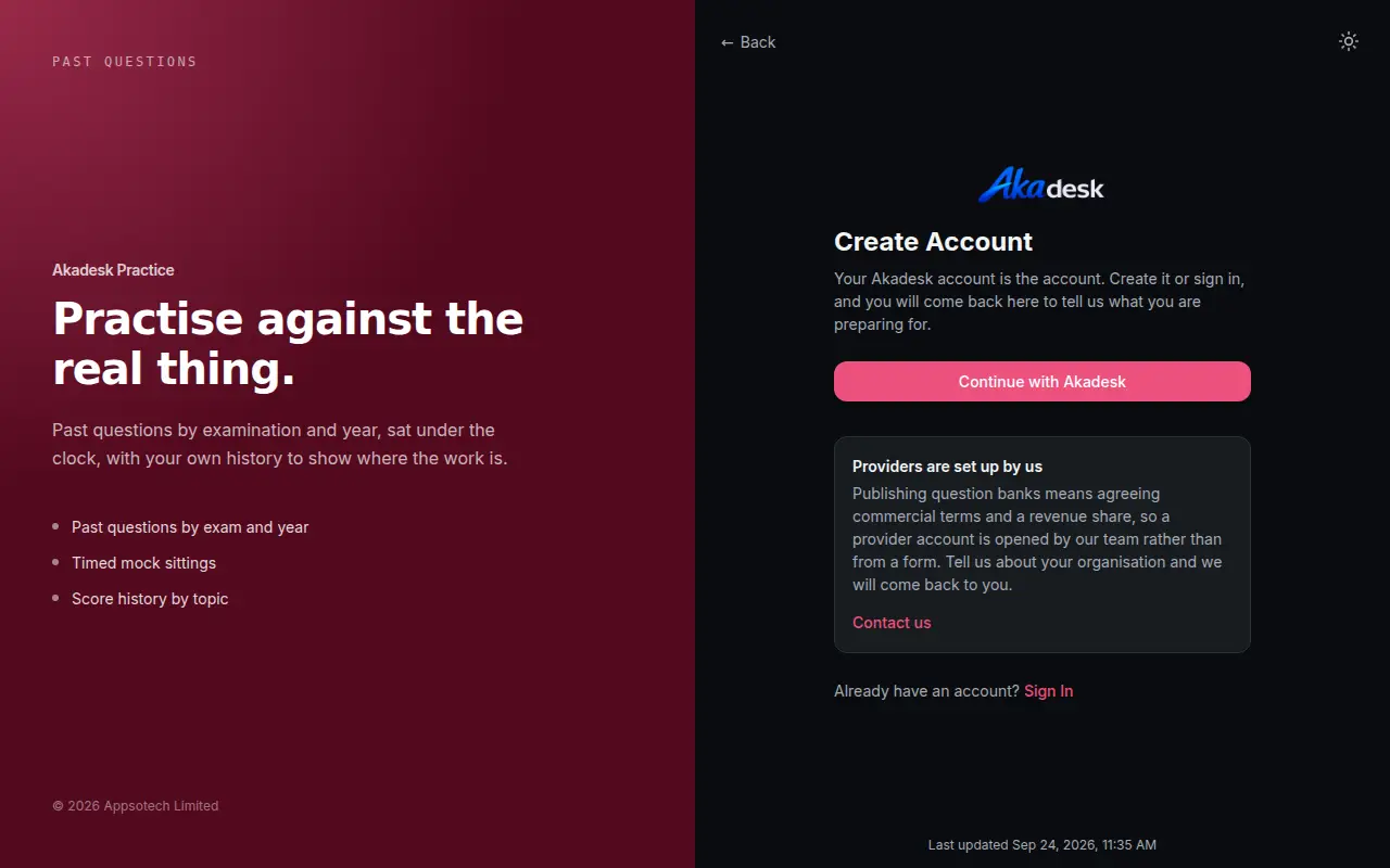 Creating an account